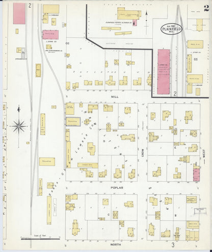 Sanborn Fire Insurance Map from Plainfield, Waushara County, Wisconsin (1908), Sheet #0002 - Complete Map Set gallery image, historic Sanborn map, vintage wall art, Wisconsin Wisconsin