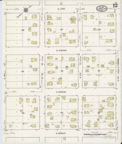 Sanborn Fire Insurance Map from Lake City, Wabasha County, Minnesota (1921), Sheet #0012 - Complete Map Set gallery image, historic Sanborn map, vintage wall art, Minnesota Minnesota