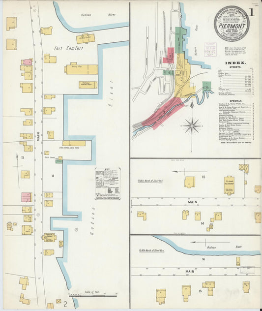 Sanborn Fire Insurance Map from Piermont, Rockland County, New York (1903), Sheet #0001 - Complete Map Set gallery image, historic Sanborn map, vintage wall art, New York New York
