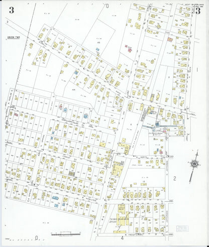 Sanborn Fire Insurance Map from West Milton, Miami County, Ohio (1951), Sheet #0003 - Historic Sanborn Fire Insurance Map Print, vintage old map wall art, antique decor, genealogy gift, Ohio Ohio map