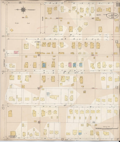 Sanborn Fire Insurance Map from Clarkston, Asotin County, Washington (1949), Sheet #0011 - Complete Map Set gallery image, historic Sanborn map, vintage wall art, Washington Washington