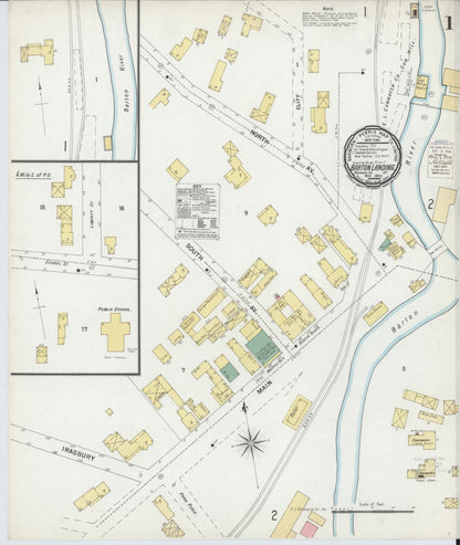 Sanborn Fire Insurance Map from Barton Landing, Orleans County, Vermont (1900), Sheet #0001 - Complete Map Set gallery image, historic Sanborn map, vintage wall art, Vermont Vermont