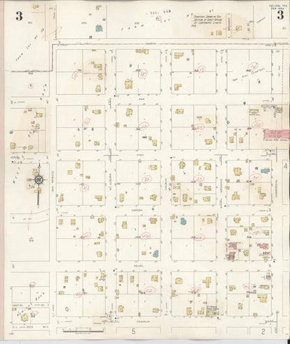 Sanborn Fire Insurance Map from Goliad, Goliad County, Texas (1944), Sheet #0003 - Complete Map Set gallery image, historic Sanborn map, vintage wall art, Texas Texas