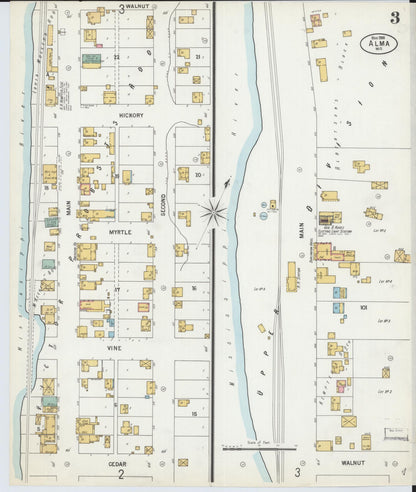 Sanborn Fire Insurance Map from Alma, Buffalo County, Wisconsin (1900), Sheet #0003 - Complete Map Set gallery image, historic Sanborn map, vintage wall art, Wisconsin Wisconsin