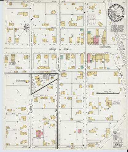 Sanborn Fire Insurance Map from Perrysville, Ashland County, Ohio (1900), Sheet #0001 - Historic Sanborn Fire Insurance Map Print, vintage old map wall art, antique decor, genealogy gift, Ohio Ohio map