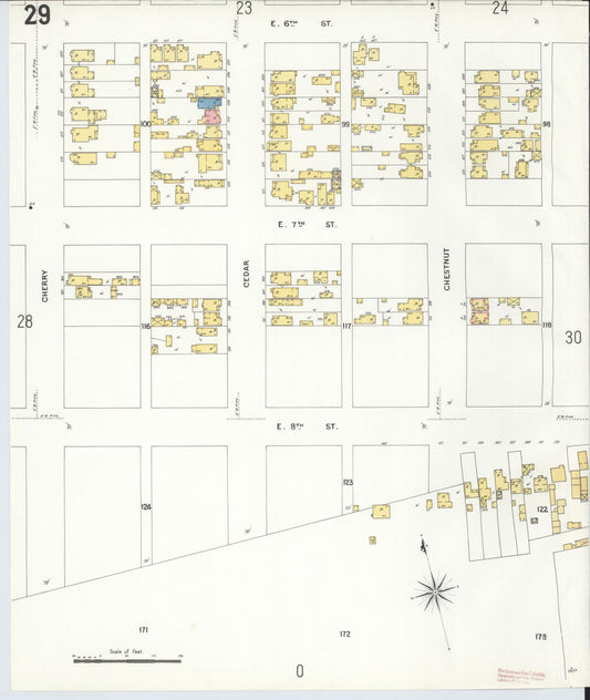 Sanborn Fire Insurance Map from Anaconda, Deer Lodge County, Montana (1903), Sheet #0029 - Historic Sanborn Fire Insurance Map Print, vintage old map wall art, antique decor, genealogy gift, Montana Montana map