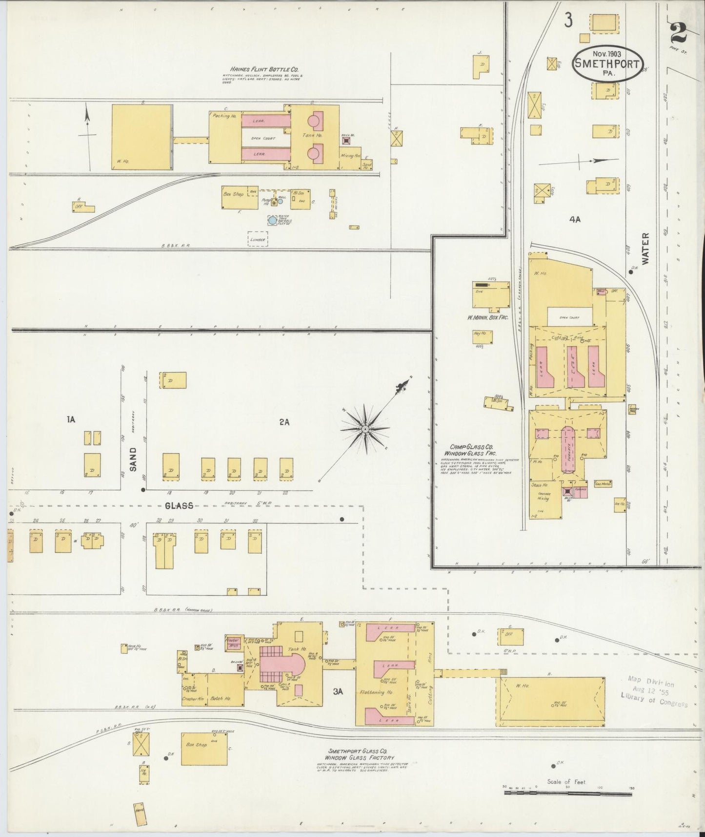 Sanborn Fire Insurance Map from Smethport, McKean County, Pennsylvania (1903), Sheet #0002 - Complete Map Set gallery image, historic Sanborn map, vintage wall art, Pennsylvania Pennsylvania
