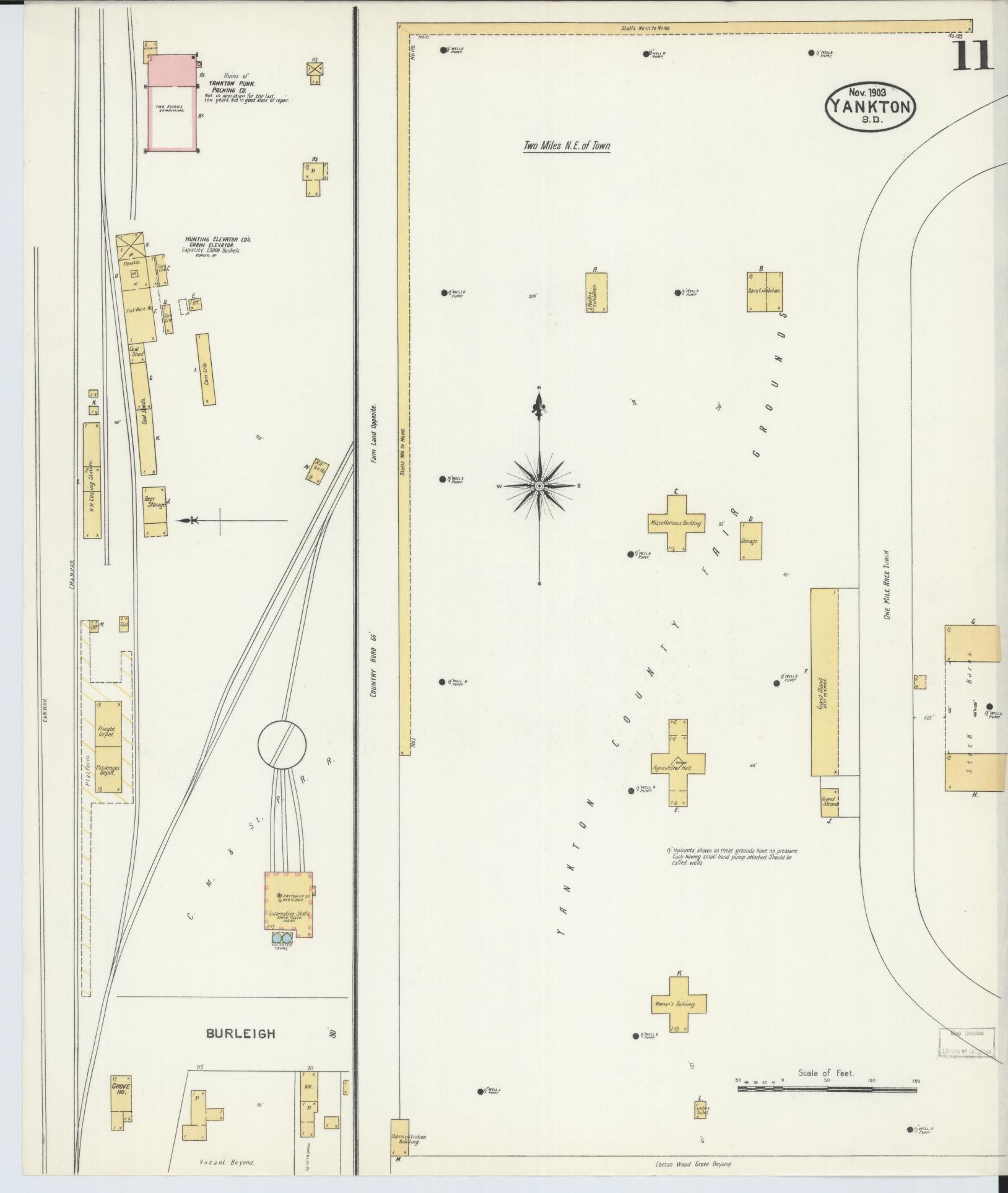 Sanborn Fire Insurance Map from Yankton, Yankton County, South Dakota (1903), Sheet #0010 - Complete Map Set gallery image, historic Sanborn map, vintage wall art, South Dakota South Dakota