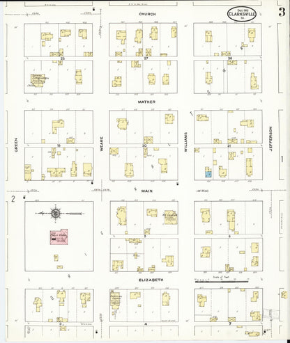 Sanborn Fire Insurance Map from Clarksville, Butler County, Iowa (1910), Sheet #0003 - Historic Sanborn Fire Insurance Map Print