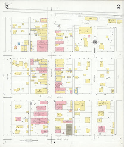 Sanborn Fire Insurance Map from Thorpe, Clark County, Wisconsin (1933), Sheet #0002 - Complete Map Set gallery image, historic Sanborn map, vintage wall art, Wisconsin Wisconsin