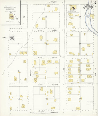 Sanborn Fire Insurance Map from Marshfield, Coos County, Oregon (1907), Sheet #0003 - Complete Map Set gallery image, historic Sanborn map, vintage wall art, Oregon Oregon