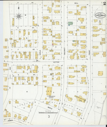 Sanborn Fire Insurance Map from Lake Linden, Houghton County, Michigan (1900), Sheet #0002 - Complete Map Set gallery image, historic Sanborn map, vintage wall art, Michigan Michigan