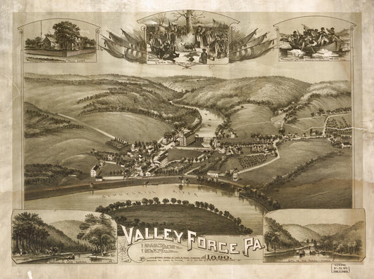 Valley Forge, Pa. 1890. (1890) – Historic Bird’s-Eye View Panorama Print