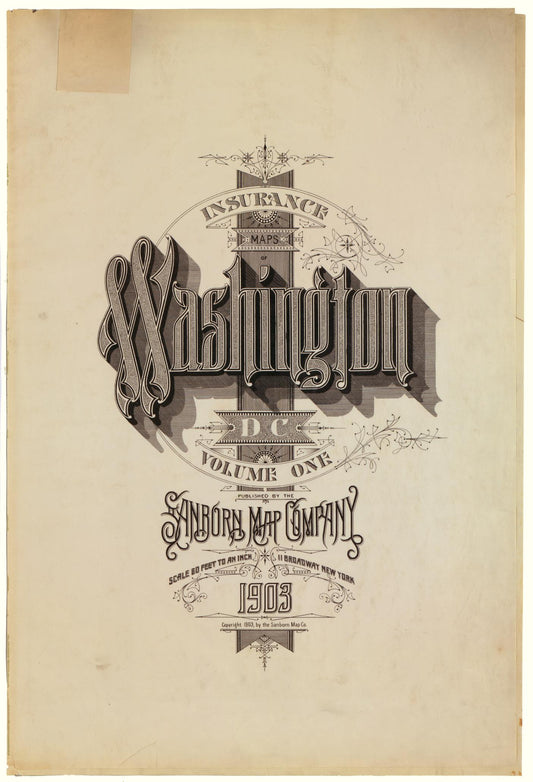 Sanborn Fire Insurance Map from Washington, District of Columbia, District of Columbia. (1903) – Historic Sanborn Fire Insurance Map Print