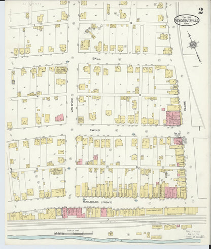 Sanborn Fire Insurance Map from New Straitsville, Perry County, Ohio (1913), Sheet #0002 - Complete Map Set gallery image, historic Sanborn map, vintage wall art, Ohio Ohio