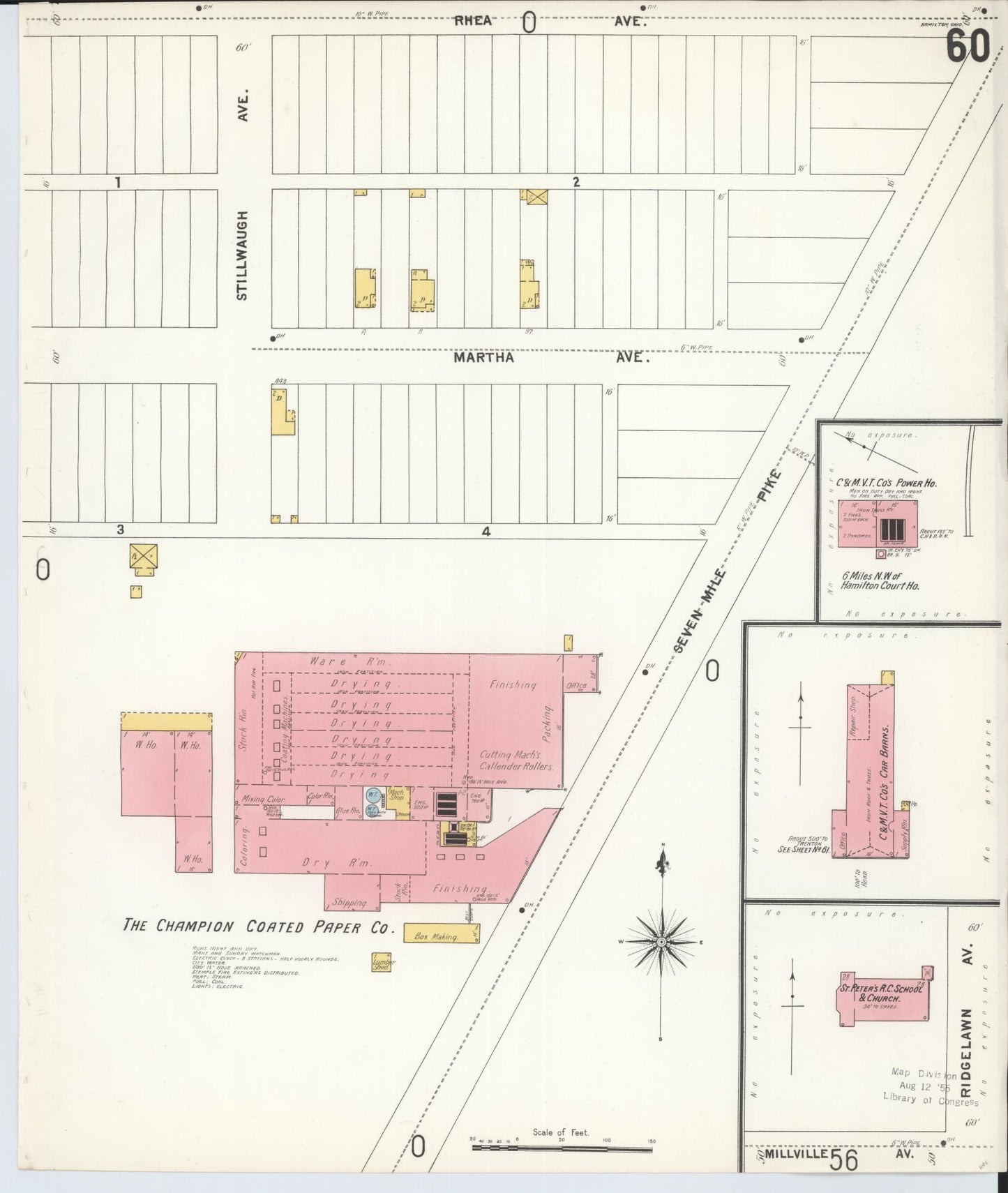 Sanborn Fire Insurance Map from Hamilton, Butler County, Ohio (1899), Sheet #0060 - Historic Sanborn Fire Insurance Map Print, vintage old map wall art, antique decor, genealogy gift, Ohio Ohio map