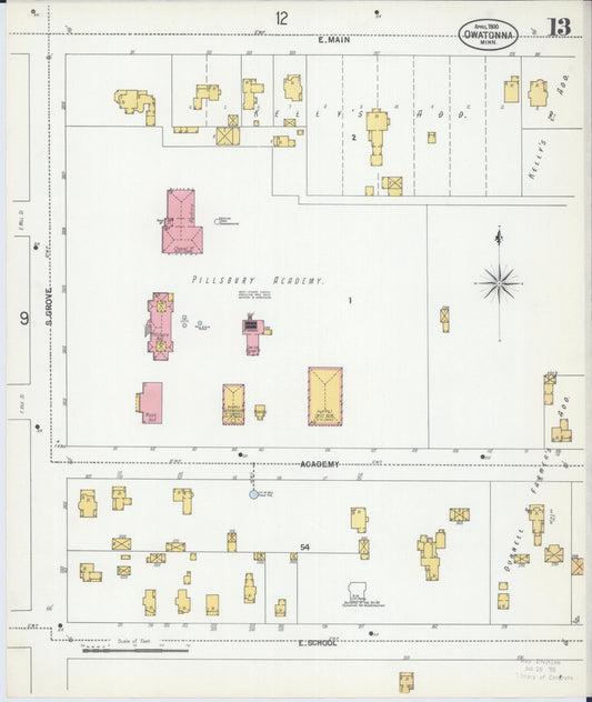 Sanborn Fire Insurance Map from Owatonna, Steele County, Minnesota (1900), Sheet #0013