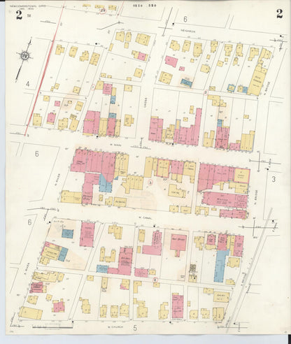 Sanborn Fire Insurance Map from Newcomerstown, Tuscarawas County, Ohio (1933), Sheet #0002 - Complete Map Set gallery image, historic Sanborn map, vintage wall art, Ohio Ohio