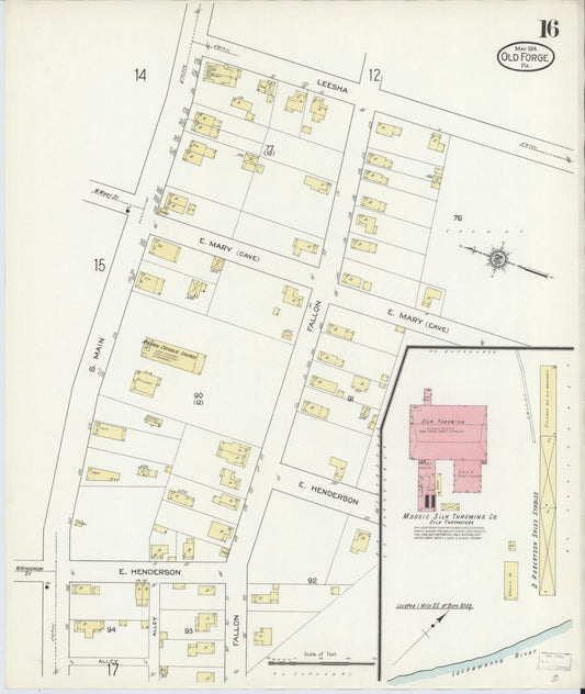 Sanborn Fire Insurance Map from Old Forge, Lackawanna County, Pennsylvania (1914), Sheet #0016 - Historic Sanborn Fire Insurance Map Print, vintage old map wall art, antique decor, genealogy gift, Pennsylvania Pennsylvania map
