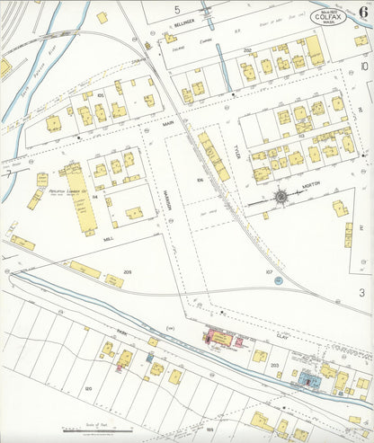 Sanborn Fire Insurance Map from Colfax, Whitman County, Washington (1922), Sheet #0006 - Complete Map Set gallery image, historic Sanborn map, vintage wall art, Washington Washington