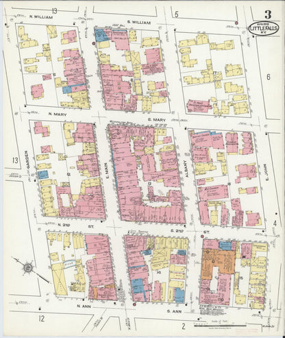 Sanborn Fire Insurance Map from Little Falls, Herkimer County, New York (1918), Sheet #0003 - Complete Map Set gallery image, historic Sanborn map, vintage wall art, New York New York