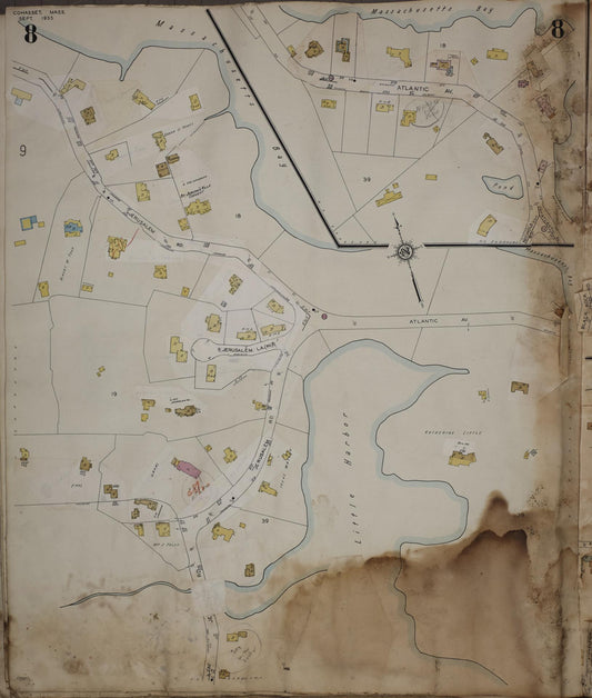 Sanborn Fire Insurance Map from Cohasset, Norfolk County, Massachusetts (1963), Sheet #0008 - Historic Sanborn Fire Insurance Map Print, vintage old map wall art, antique decor, genealogy gift, Massachusetts Massachusetts map