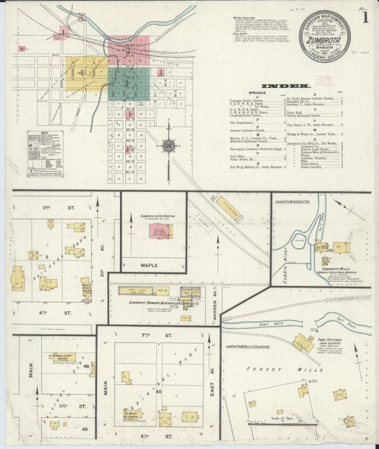 Sanborn Fire Insurance Map from Zumbrota, Goodhue County, Minnesota. (1911) – Map View