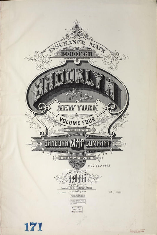 Sanborn Fire Insurance Map from Brooklyn, Kings County, New York. (1942) – Historic Sanborn Fire Insurance Map Print