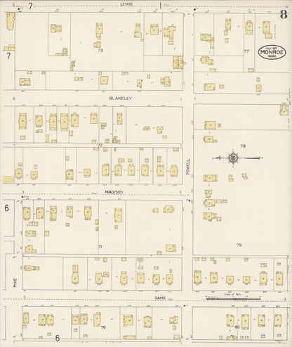 Sanborn Fire Insurance Map from Monroe, Snohomish County, Washington (1913), Sheet #0008 - Complete Map Set gallery image, historic Sanborn map, vintage wall art, Washington Washington