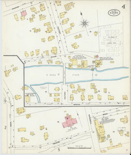 Sanborn Fire Insurance Map from Adams, Jefferson County, New York (1906), Sheet #0004 - Complete Map Set gallery image, historic Sanborn map, vintage wall art, New York New York