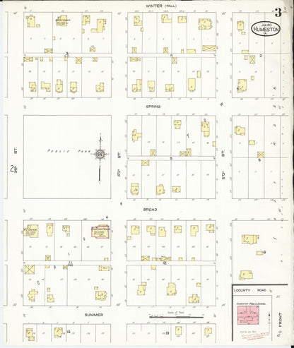 Sanborn Fire Insurance Map from Humeston, Wayne County, Iowa (1913), Sheet #0003 - Historic Sanborn Fire Insurance Map Print