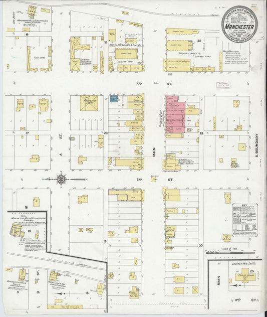 Sanborn Fire Insurance Map from Manchester, Grant County, Oklahoma. (1911), Sheet 1 – Historic Sanborn Fire Insurance Map Print