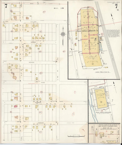 Sanborn Fire Insurance Map from Cleveland, Bolivar County, Mississippi (1941), Sheet #0007 - Complete Map Set gallery image, historic Sanborn map, vintage wall art, Mississippi Mississippi