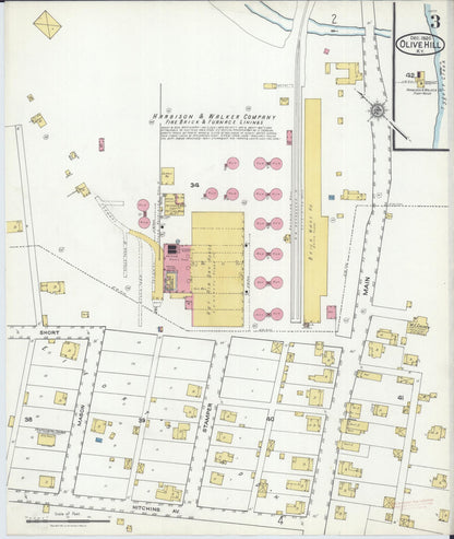 Sanborn Fire Insurance Map from Olive Hill, Carter County, Kentucky (1920), Sheet #0003 - Complete Map Set gallery image, historic Sanborn map, vintage wall art, Kentucky Kentucky