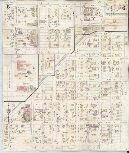 Sanborn Fire Insurance Map from Mission, Hidalgo County, Texas (1949), Sheet #0006 - Complete Map Set gallery image, historic Sanborn map, vintage wall art, Texas Texas