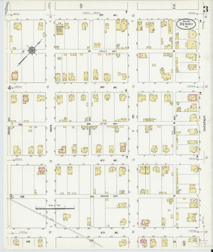 Sanborn Fire Insurance Map from Derry, Westmoreland County, Pennsylvania (1911), Sheet #0003 - Complete Map Set gallery image, historic Sanborn map, vintage wall art, Pennsylvania Pennsylvania