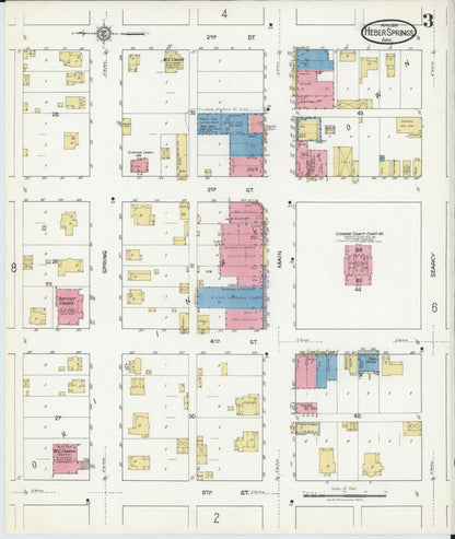 Sanborn Fire Insurance Map from Heber Springs, Cleburne County, Arkansas (1918), Sheet #0003 - Complete Map Set gallery image, historic Sanborn map, vintage wall art, Arkansas Arkansas