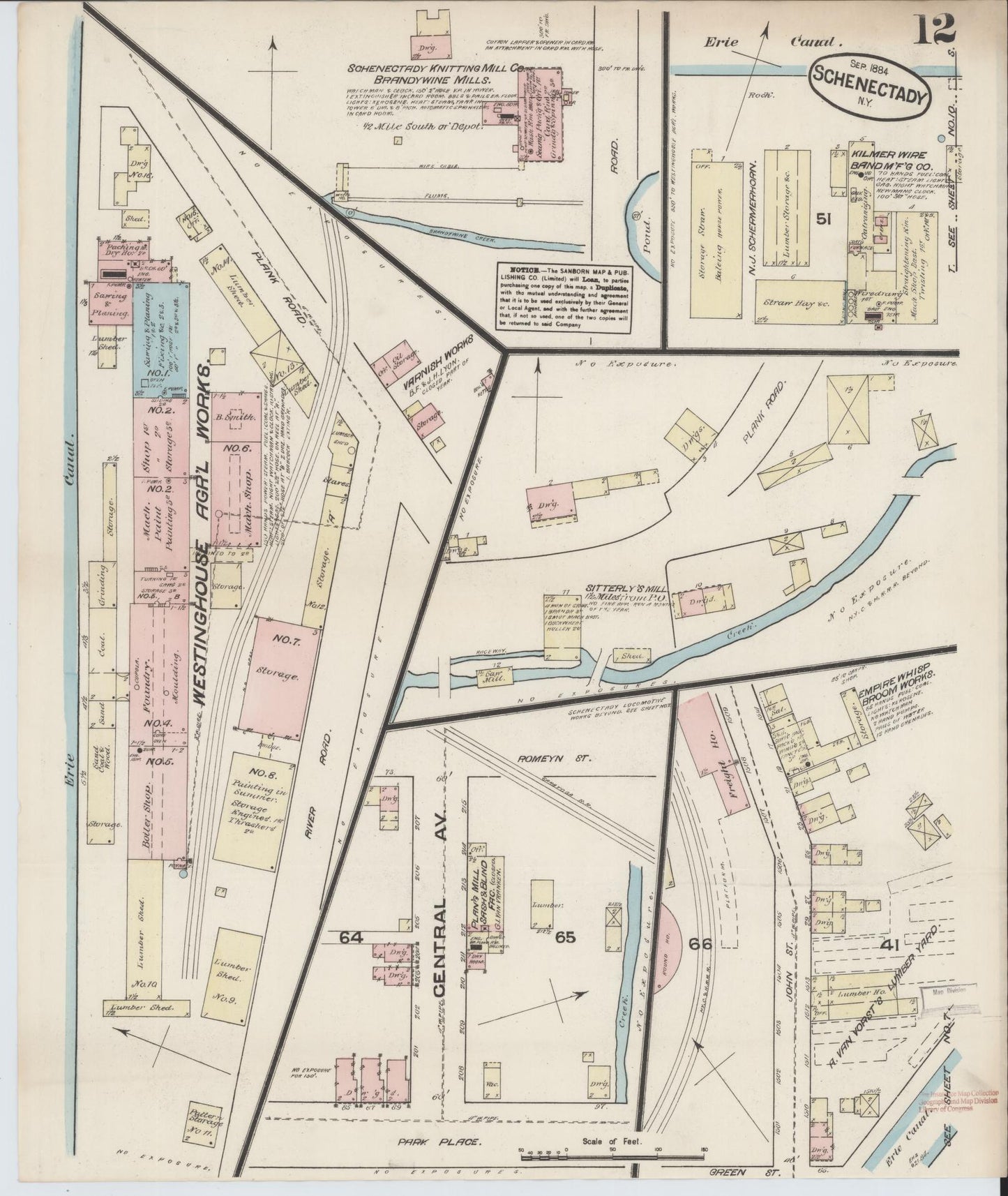 Sanborn Fire Insurance Map from Schenectady, Schenectady County, New York (1884), Sheet #0012 - Complete Map Set gallery image, historic Sanborn map, vintage wall art, New York New York