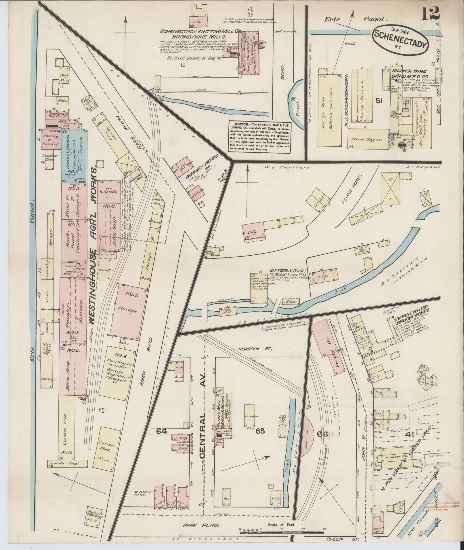 Sanborn Fire Insurance Map from Schenectady, Schenectady County, New York (1884), Sheet #0012 - Complete Map Set gallery image, historic Sanborn map, vintage wall art, New York New York
