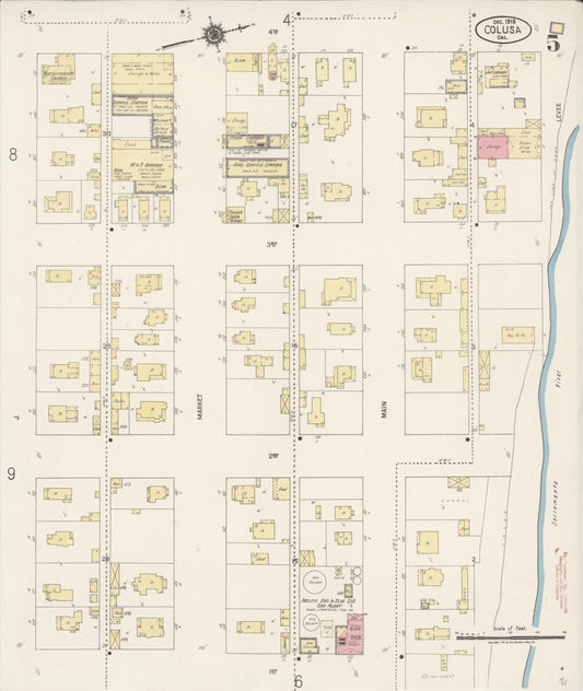 Sanborn Fire Insurance Map from Colusa, Colusa County, California (1918), Sheet #0005 - Historic Sanborn Fire Insurance Map Print, vintage old map wall art, antique decor, genealogy gift, California California map