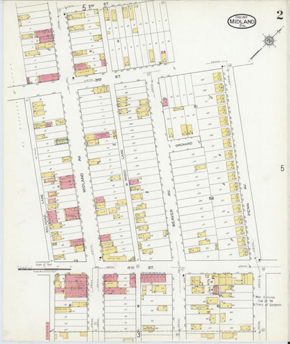 Sanborn Fire Insurance Map from Midland, Beaver County, Pennsylvania (1917), Sheet #0002 - Historic Sanborn Fire Insurance Map Print, vintage old map wall art, antique decor, genealogy gift, Pennsylvania Pennsylvania map