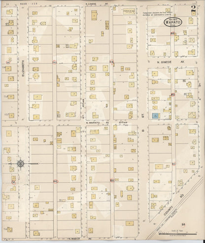 Sanborn Fire Insurance Map from Wapato, Yakima County, Washington (1941), Sheet #0002 - Complete Map Set gallery image, historic Sanborn map, vintage wall art, Washington Washington