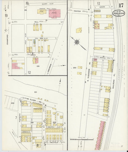 Sanborn Fire Insurance Map from Duquesne, Allegheny County, Pennsylvania (1911), Sheet #0017 - Complete Map Set gallery image, historic Sanborn map, vintage wall art, Pennsylvania Pennsylvania