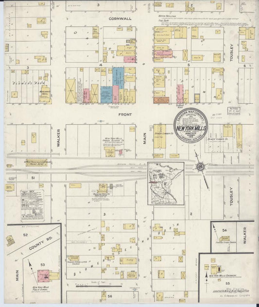 Sanborn Fire Insurance Map from New York Mills, Otter Tail County, Minnesota. (1916) – Map View