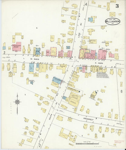 Sanborn Fire Insurance Map from Williamson, Wayne County, New York (1914), Sheet #0003 - Complete Map Set gallery image, historic Sanborn map, vintage wall art, New York New York