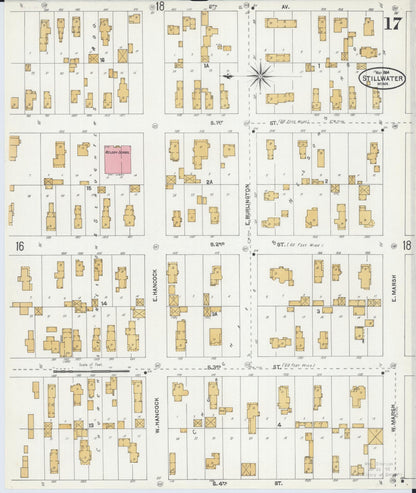 Sanborn Fire Insurance Map from Stillwater, Washington County, Minnesota (1904), Sheet #0017 - Historic Sanborn Fire Insurance Map Print, vintage old map wall art, antique decor, genealogy gift, Minnesota Minnesota map