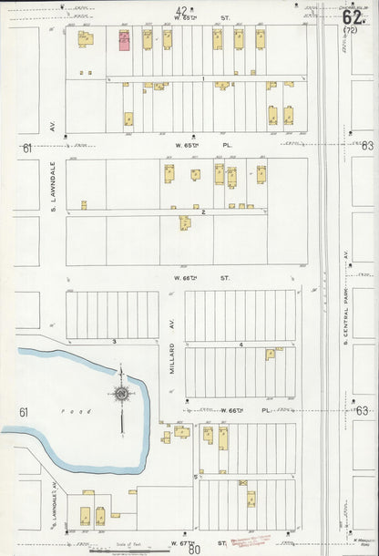 Sanborn Fire Insurance Map from Chicago, Cook County, Illinois (1920), Sheet #0062 - Historic Sanborn Fire Insurance Map Print, vintage old map wall art, antique decor, genealogy gift, Illinois Illinois map