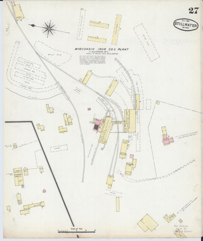 Sanborn Fire Insurance Map from Stillwater, Washington County, Minnesota (1891), Sheet #0027 - Complete Map Set gallery image, historic Sanborn map, vintage wall art, Minnesota Minnesota