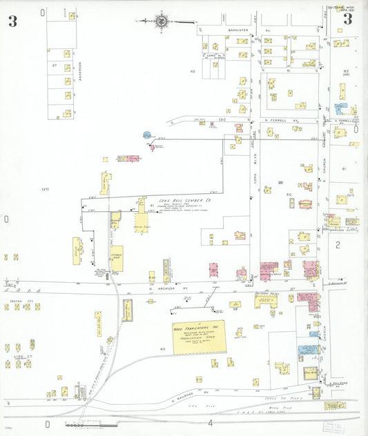 Sanborn Fire Insurance Map from Quitman, Clarke County, Mississippi (1951), Sheet #0003 - Historic Sanborn Fire Insurance Map Print, vintage old map wall art, antique decor, genealogy gift, Mississippi Mississippi map