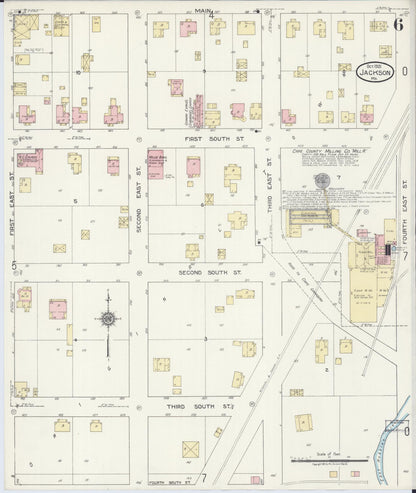 Sanborn Fire Insurance Map from Jackson, Cape Girardeau County, Missouri (1921), Sheet #0006 - Complete Map Set gallery image, historic Sanborn map, vintage wall art, Missouri Missouri